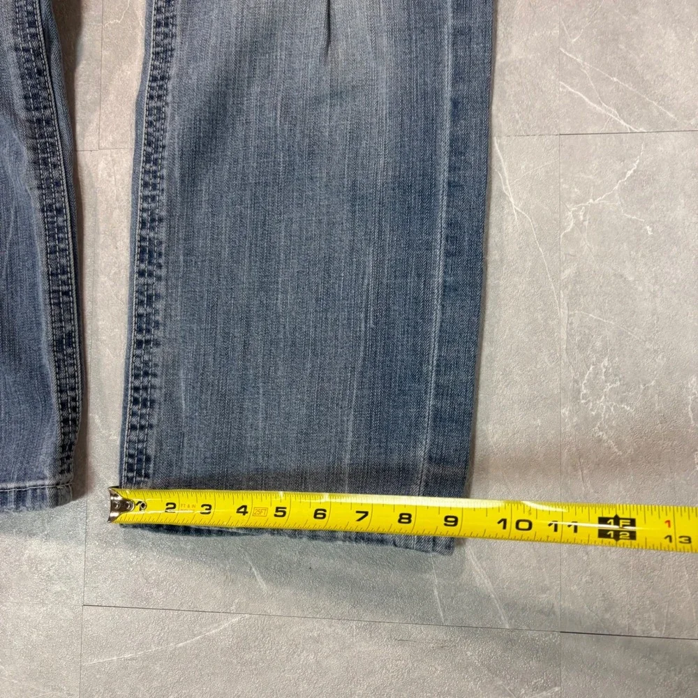BKE Tyler Straight Mens Distressed Medium Wash Denim Jeans 36x30